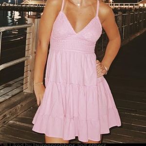 Pink mini dress
